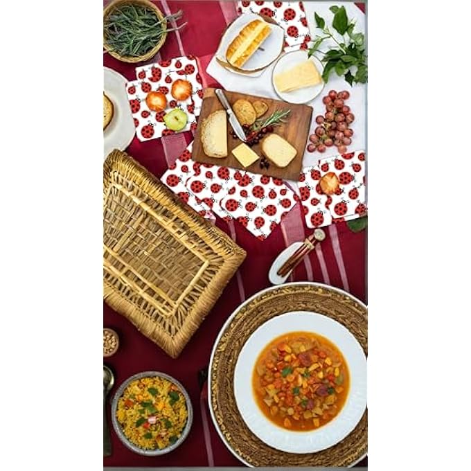 LADYBUG PAPER NAPKINS40 PCS, CUTE RED & BLACK DESIGN, DISPOSABLE TABLEWARE FOR BIRTHDAY PARTIES, BABY SHOWERS, AND LADY BEETLE THEMED EVENTS - Image 3